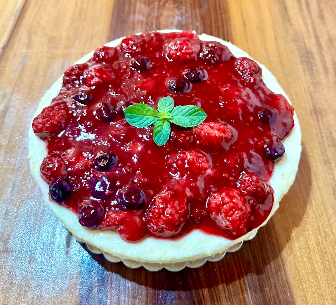 Cheesecake frío de frutos rojos